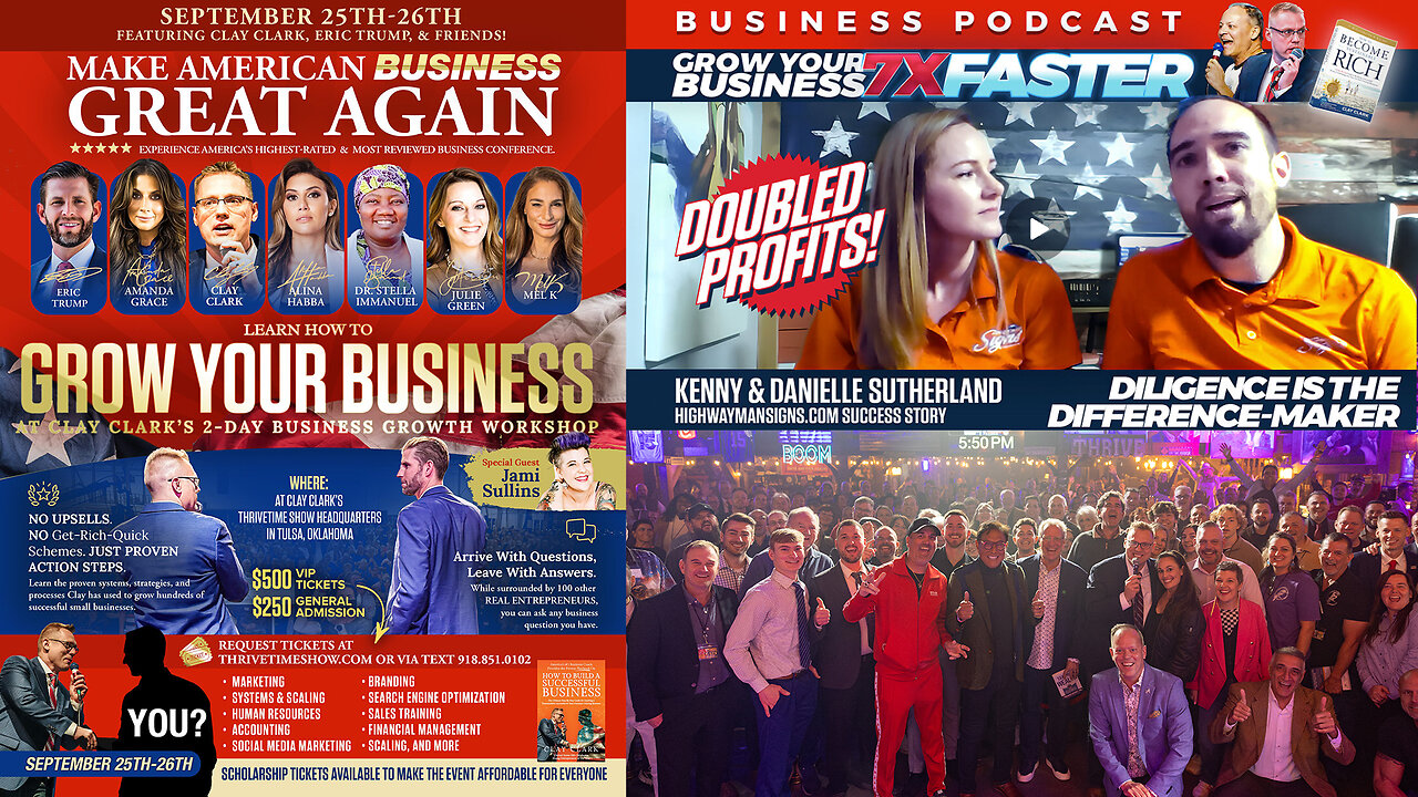 How to Change & Improve Your Life With a Proven Six-Month Success Plan & Proven Process + Celebrating the 4X Growth of a Real Clay Clark Clients + Join Eric Trump At Clay Clarks Sept 25-26 Business Conference In Tulsa, OK