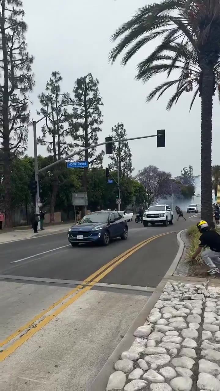 ‘Peaceful Protestor’ Throwing Big Rocks at Vehicles to ‘Protest’ ICE