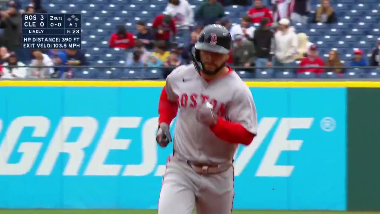 MLB - Wilyer Abreu gets the @RedSox on the board first with a 3-run shot ๐ฅ