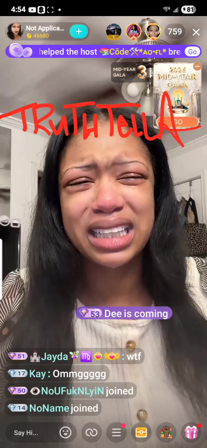 NOT APPLICABLE ARIELLE HAVING A BREAKDOWN AGAIN OVER SOME DUDE