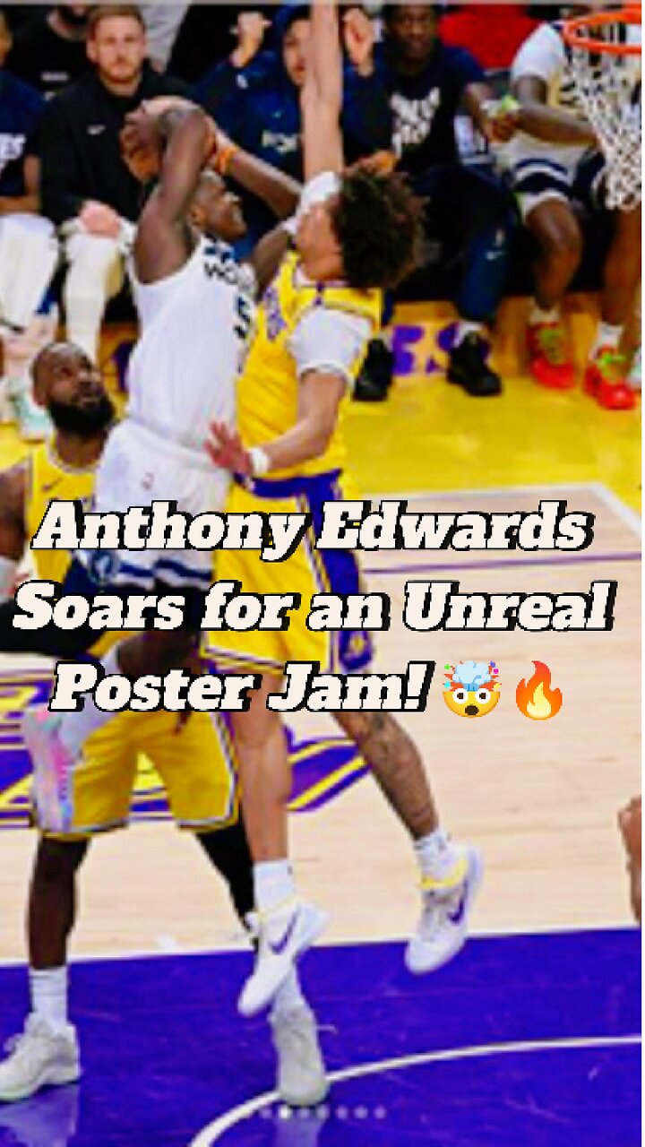 Anthony Edwards Soars for an Unreal Poster Jam! ๐คฏ๐ฅ
