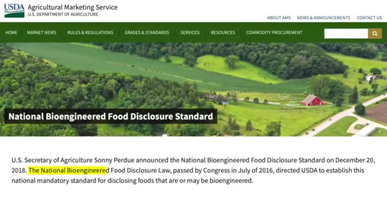 GMO Food Labeling Change