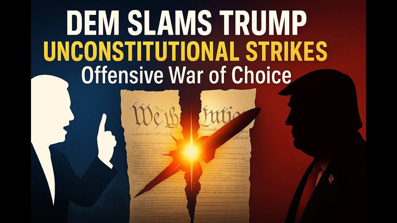Dem slams Trump for unconstitutional Iran strikes: Offensive war of choice