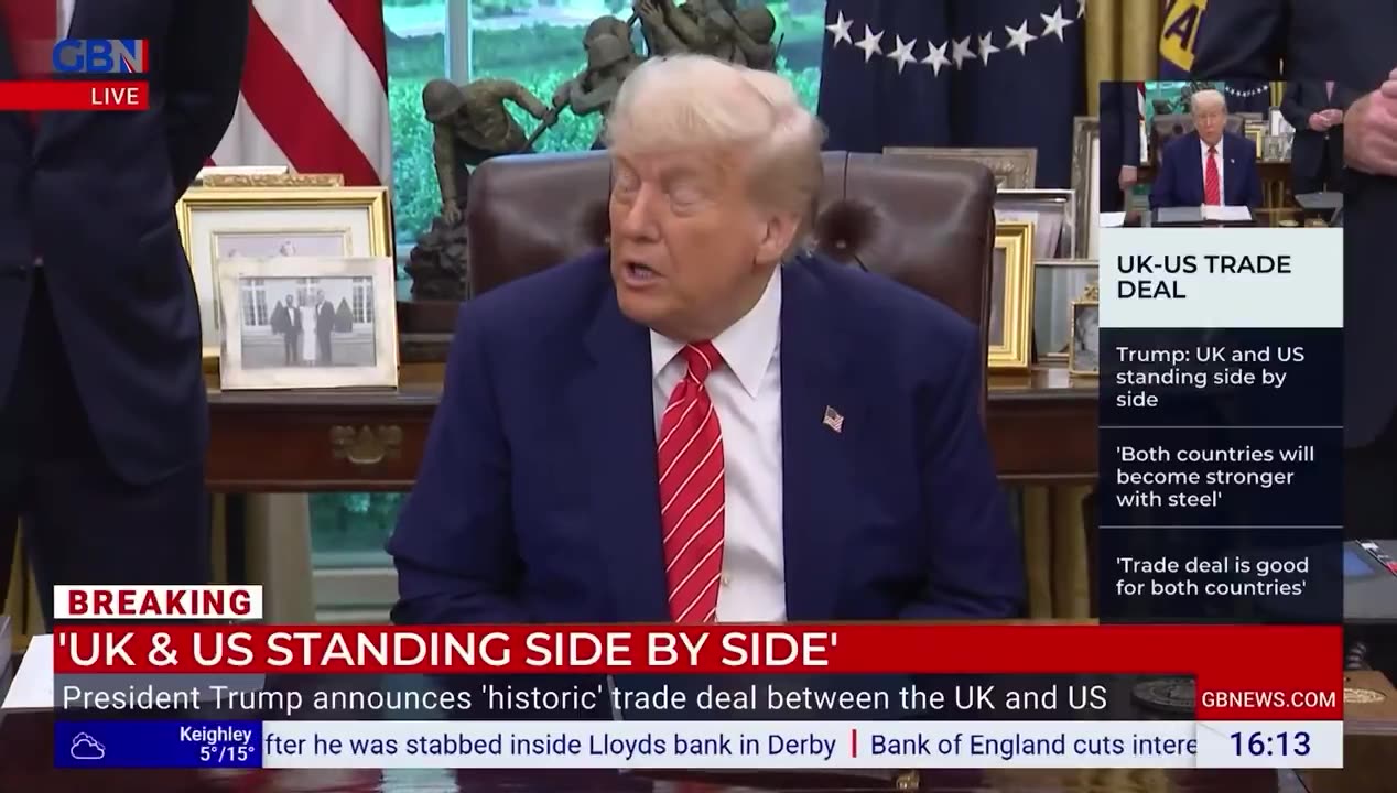 Trump praises Brexit, as the UK is at the FRONT of the queue for a trade deal