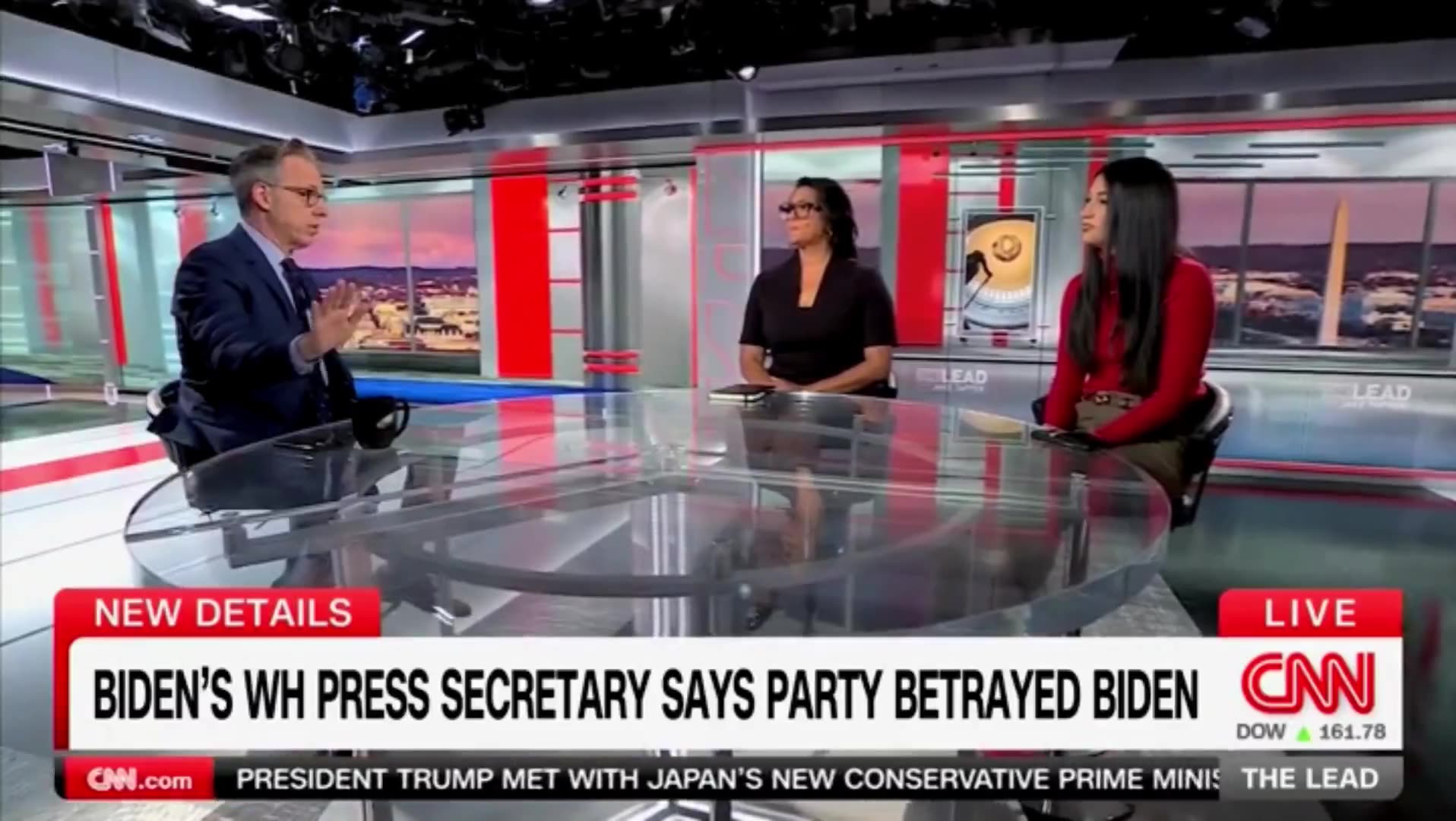 Jake Tapper quickly wraps up segment after Stephen Millers wife, Katie Miller, calls out KJP