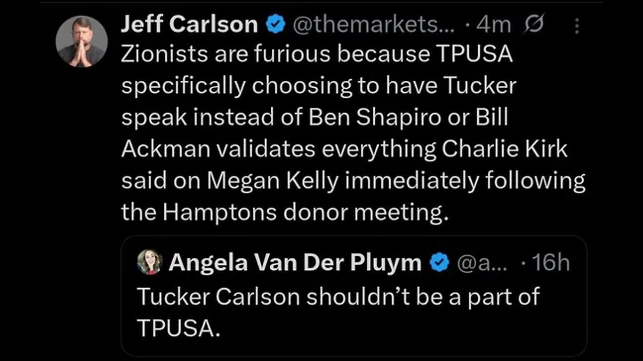 Tucker Carlson’s SHOCKING Jews hate CHRISTians Comments At Charlie Kirk Memorial!