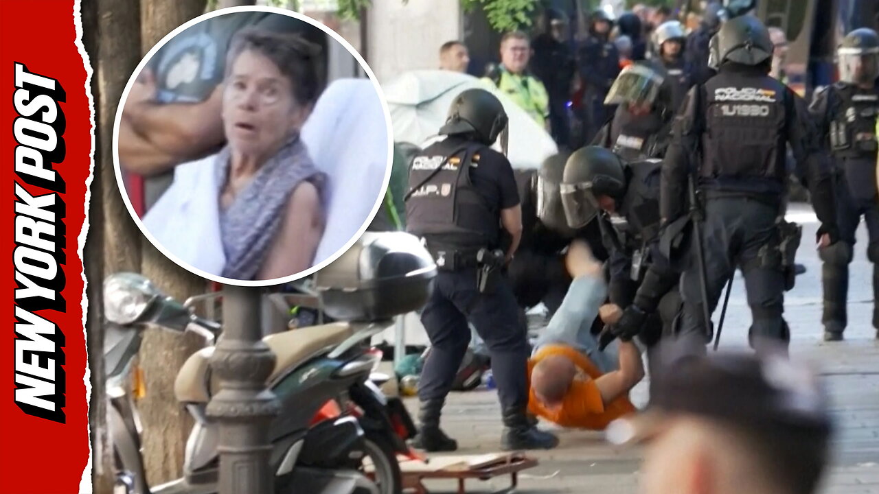 87-year-old evicted? Police clash with protesters as tenant Is evicted from Madrid home thumbnail