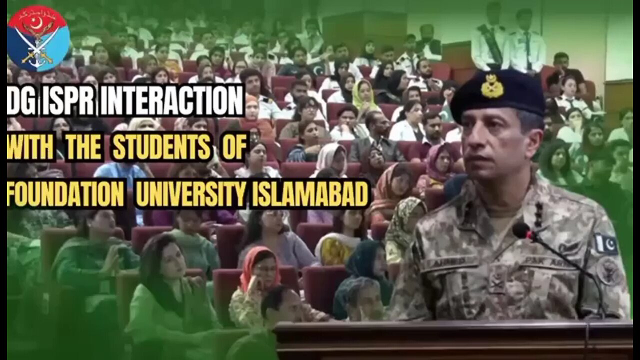 DG ISPRs inspiring session with Foundation University Students