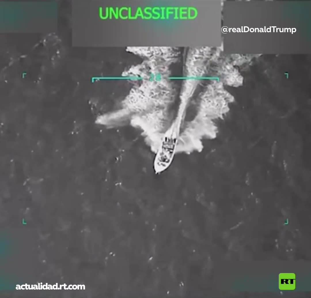 Trump muestra el ataque mortal contra un narcobarco que, dice, procedía de Venezuela