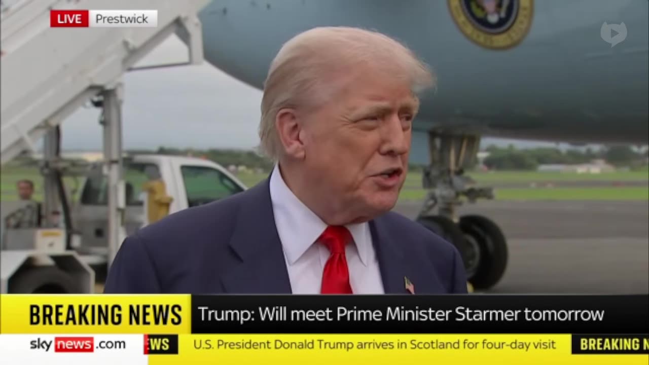 President Trumps red-pill coding started on arrival in Scotland