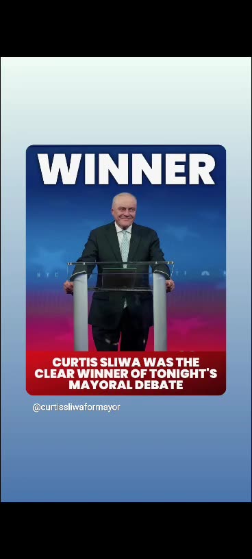 Curtis sliwa congratulations you wont debates youve got my vote 🗳 👏 ✔️ 10/17/25