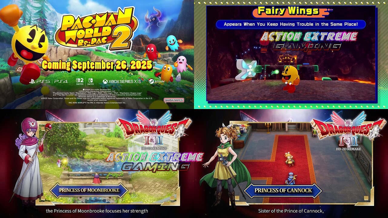 Pac Man World 2 Re-Pack (September 26,2025) Release Date Trailer + Dragon Quest I & II HD-2D Remake (October 30,2025) Release Date Trailer