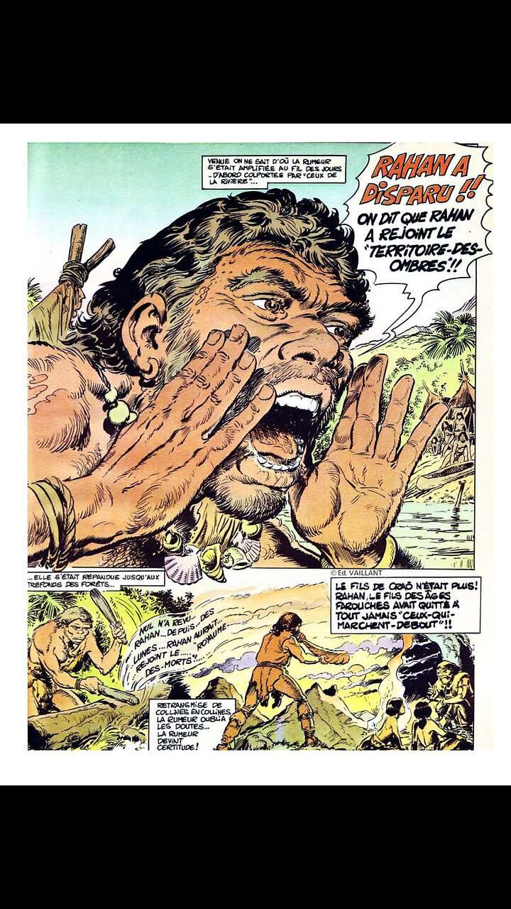 Rahan. Episode 161. By Roger Lecureux. Rahan, The dog man. A Puke(TM) Comic.