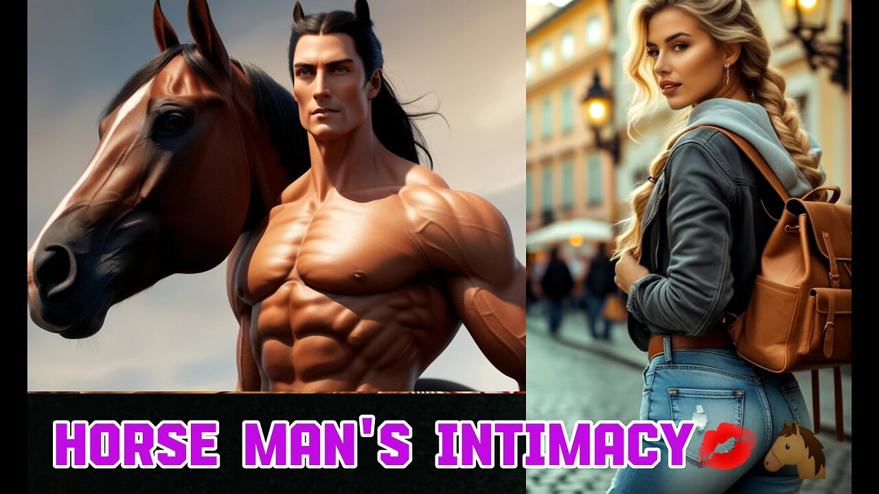 Blonde Womens Intimacy with Horse 🐴