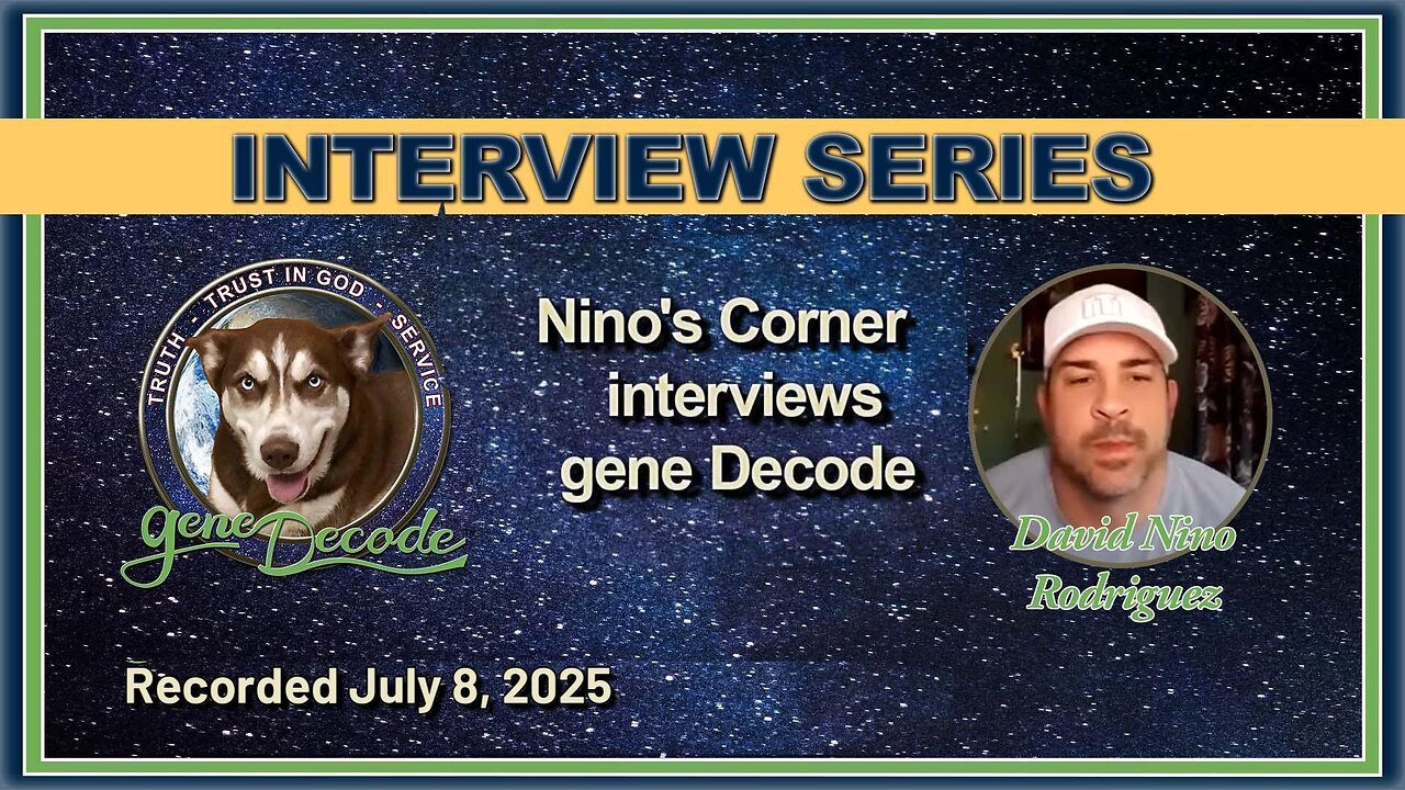 2025-07-08: Ninos Corner TV Interviews gene Decode - AI Saved Humanity