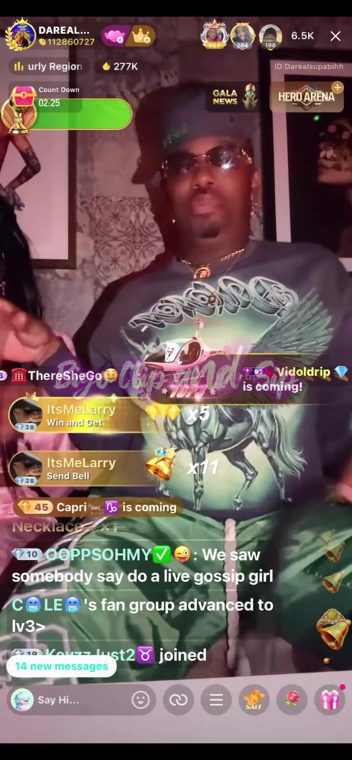 Liyah n Supa extra close on live at the club day 1 of content house 11/11/25 #bigoclipandsip