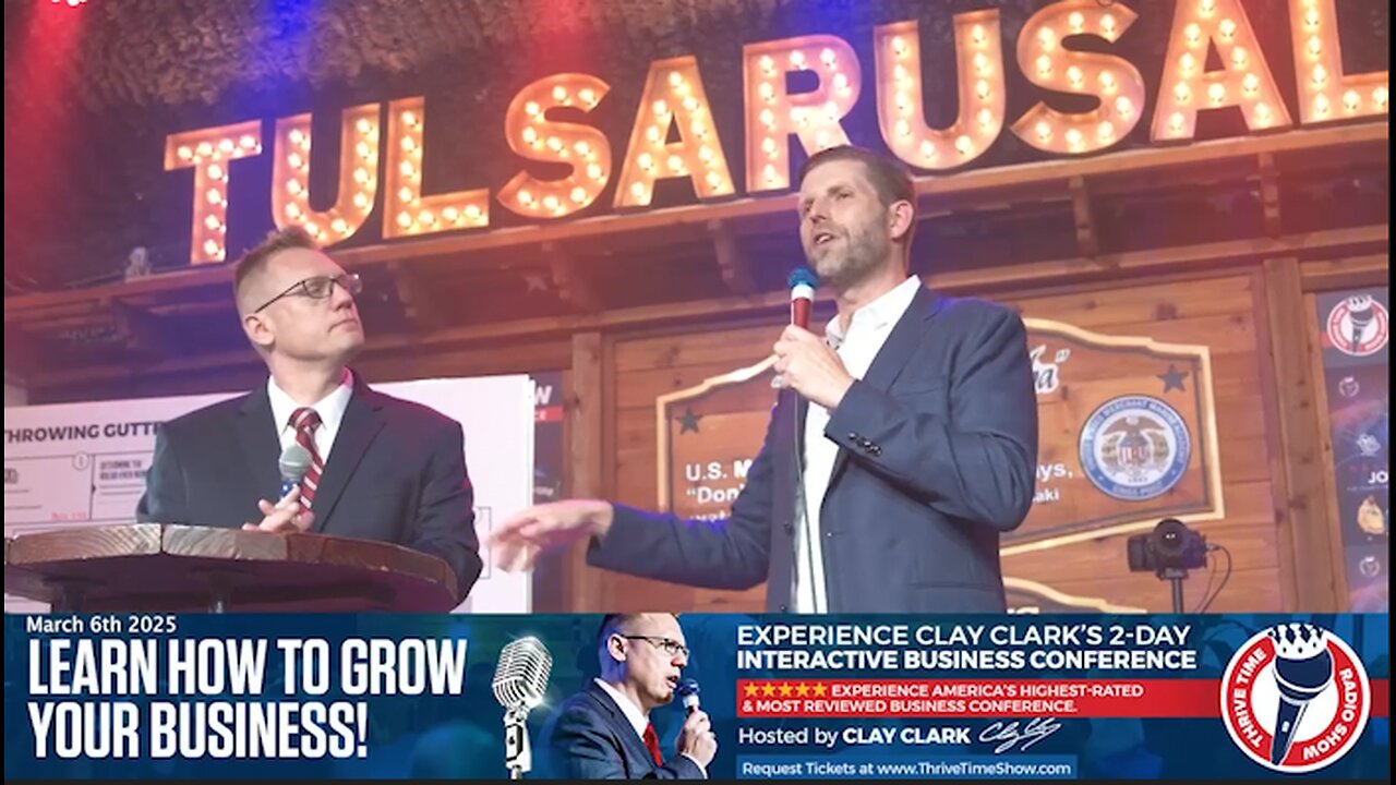 Eric Trump | Eric Trump Teaches How to Grow Your Company IN TRUMP TIME Including: Time Management, Hiring, Branding, Marketing & More + Join Eric Trump At Clay Clarks September 25-26 Business Conf (15 Tickets Remain)
