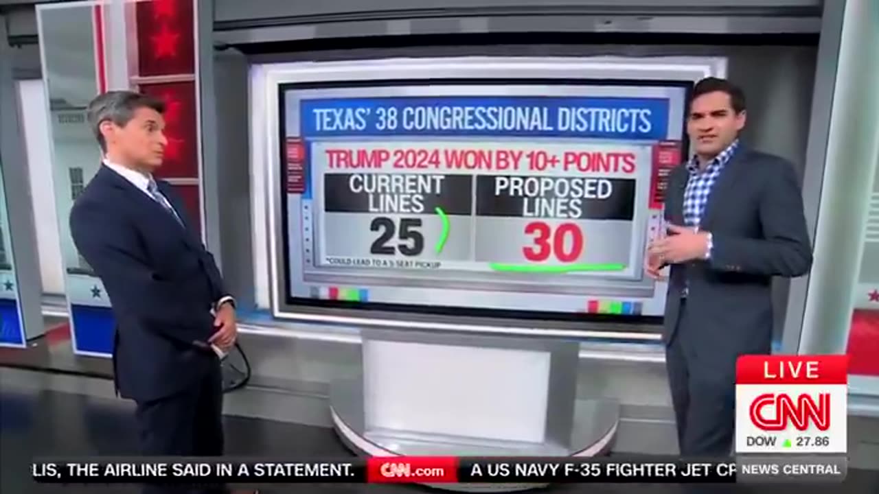 CNN admits Texas redistricting wiil make HUGE DIFFERENCE in control of the House.