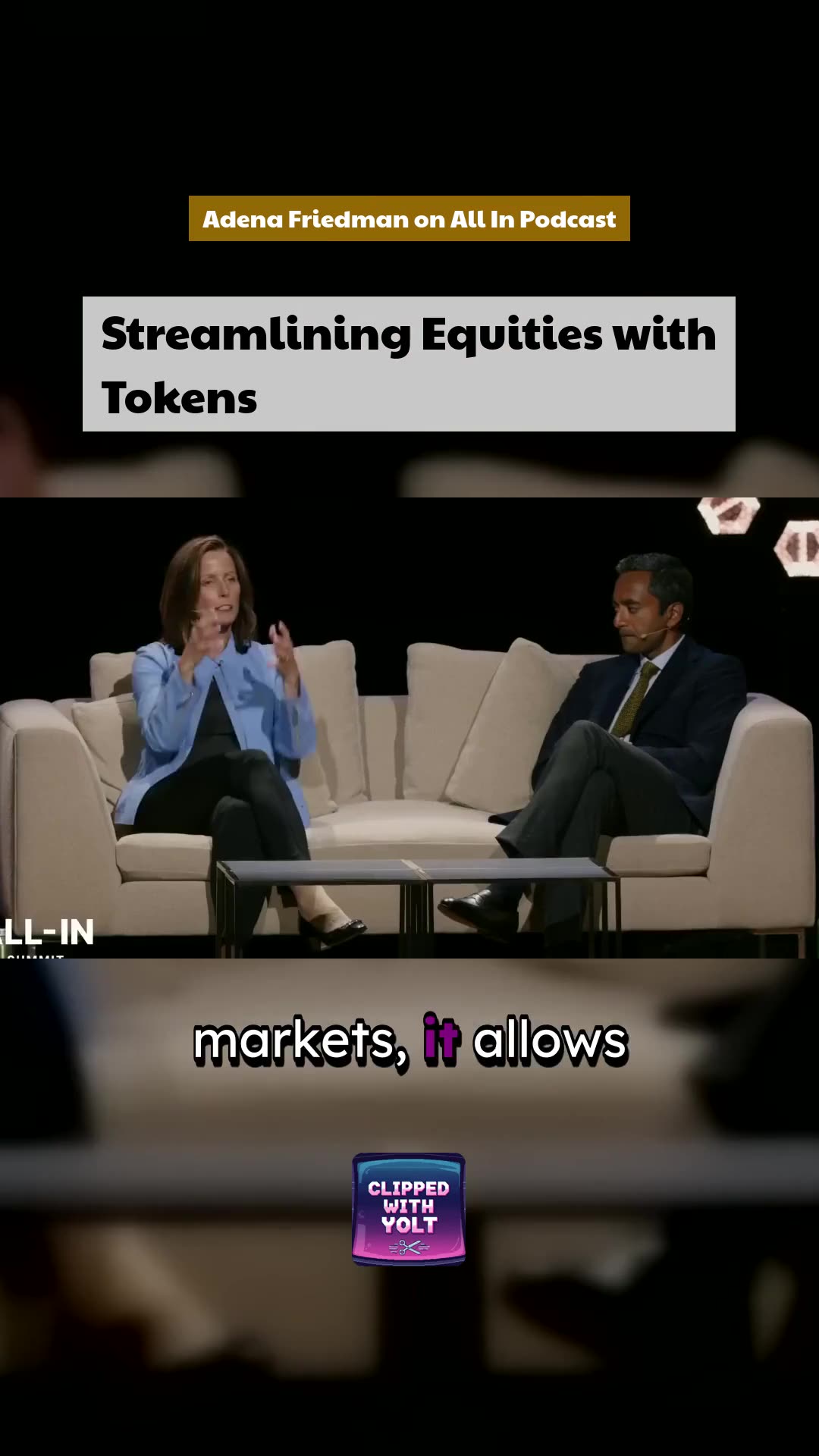 Modernizing Markets: Tokenization Now - Adena Friedman on All In Podcast