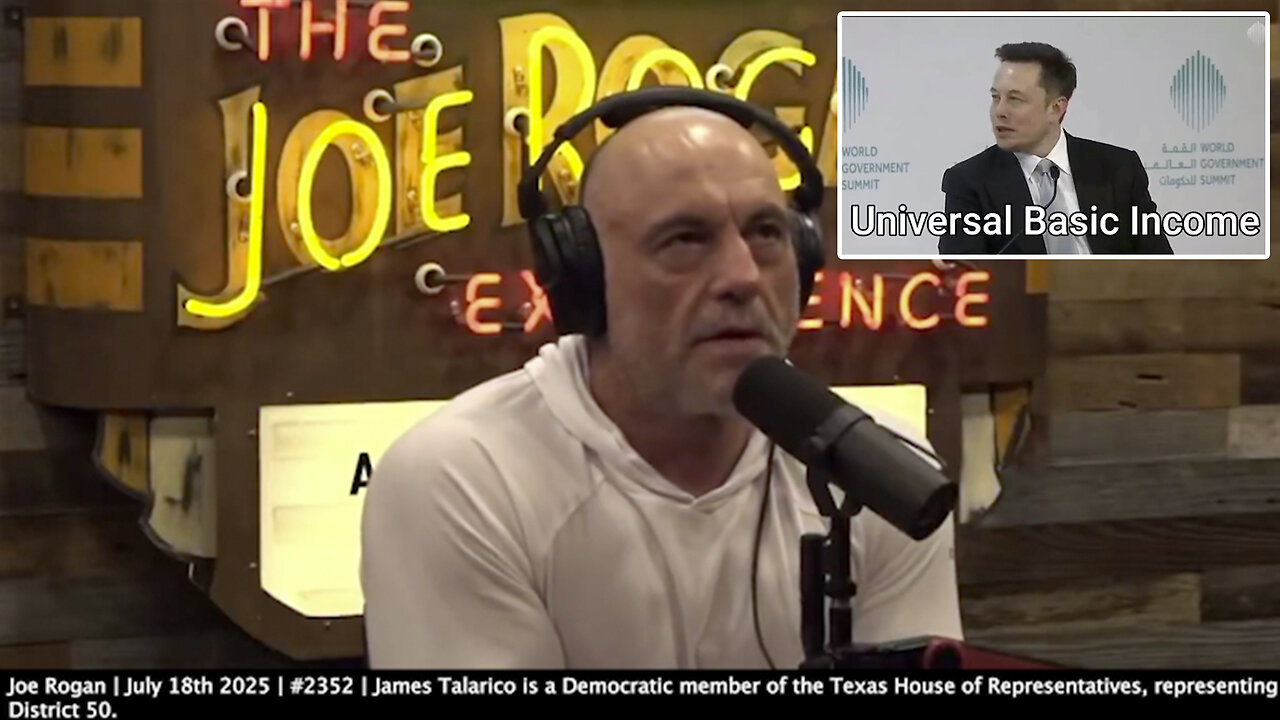 Universal Basic Income | Universal Basic Income would make it so you no longer have to worry about food and shelter. - Joe Rogan (7/182025) + Elon Musk, Yuval Noah Harari On UBI + We Need AI Government - Joe Rogan
