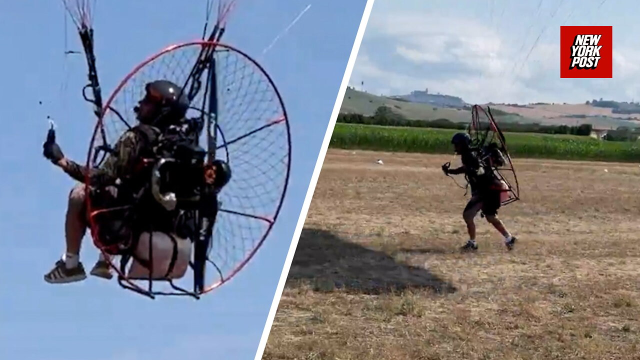 Widow of skydiver Felix Baumgartner shares footage of his final flight moments before he fell and died