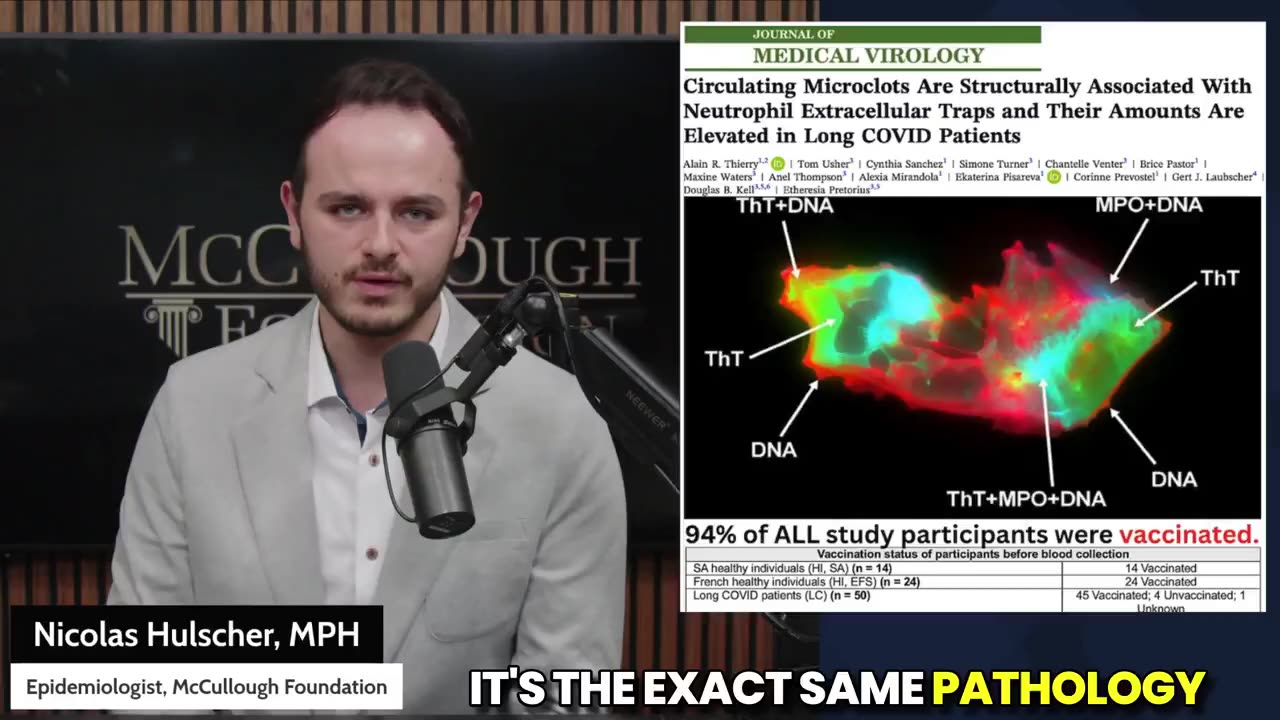 🚨REMINDER: Prion-like amyloid microclots were found in 100% of the CV-19 vaccinated