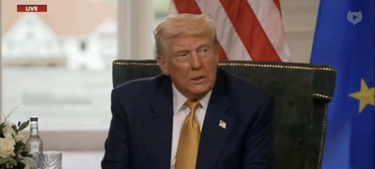 TRUMP❤️🇺🇸🥇🪽🕺MEET WITH E.U🤍🇺🇸🏅🪽🇪🇺🤝COMMISSION IN SCOTLAND💙🇺🇸🏅🪽🏰🏴⭐️