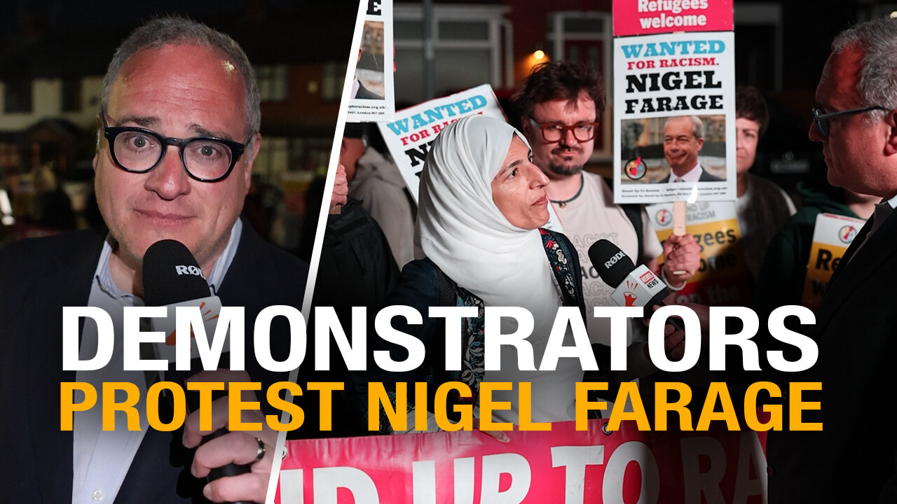 Stand Up To Racism protesters claim Reform UK are racist Nazis