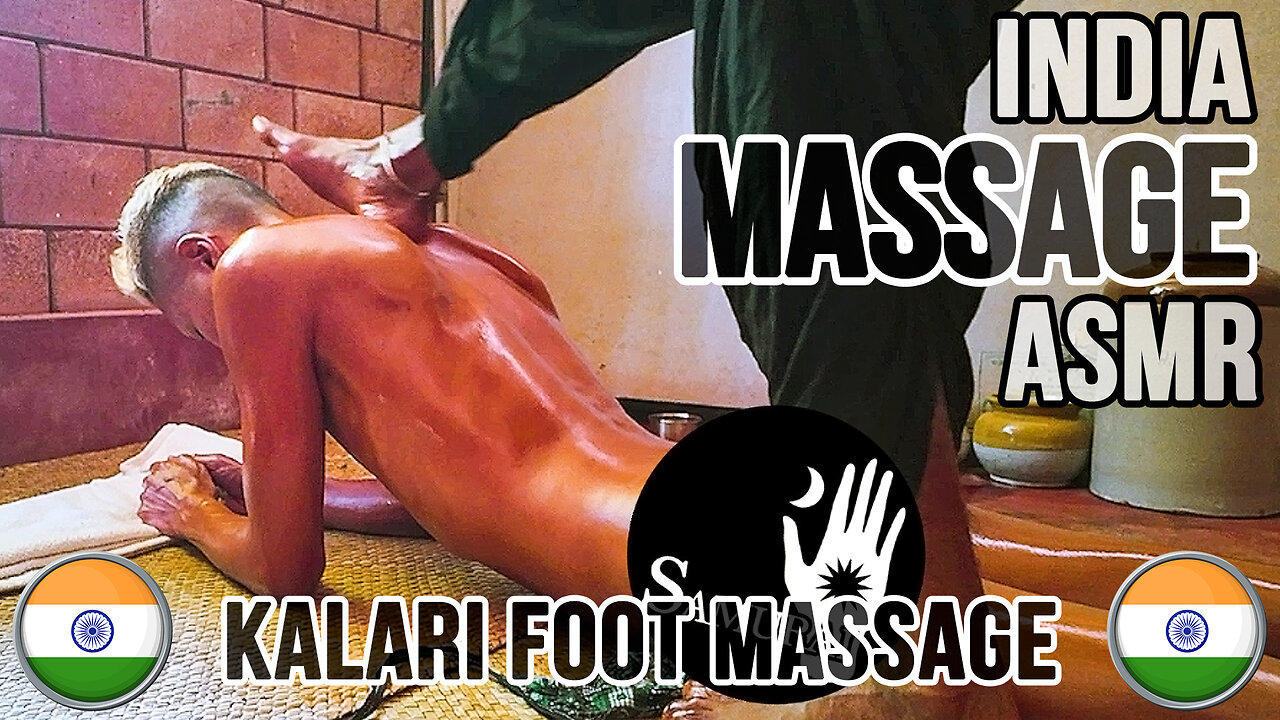 Massage ASMR 4K | Indias Ayurveda Kalari Foot Massage / Kerala India