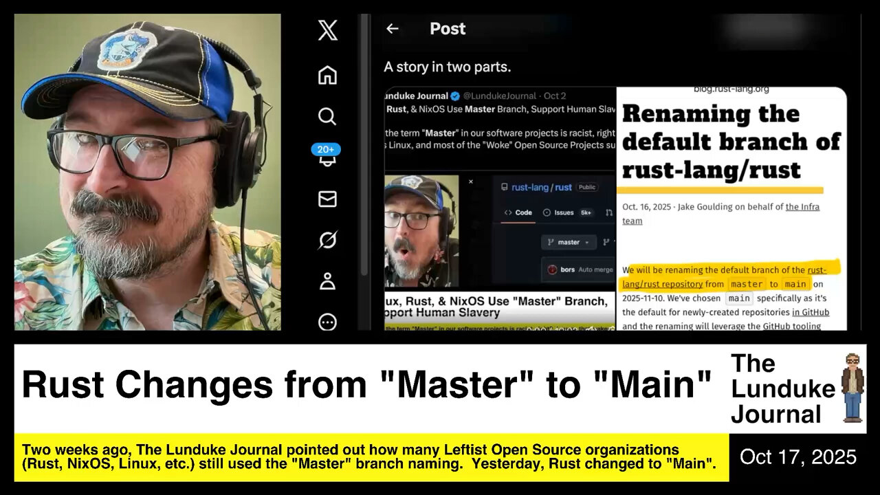 Rust Changes from Master to Main