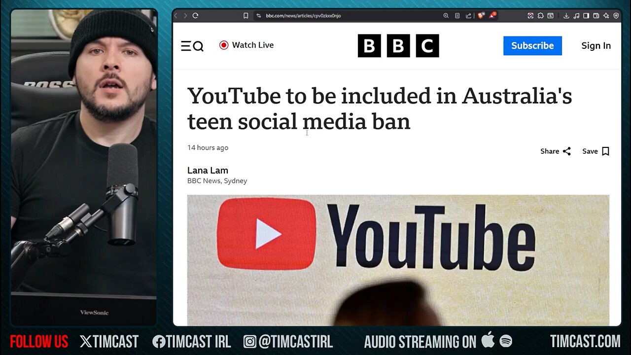 Youtube TO BE BANNED, Despite Negotiations AUS Will BAN App For Under 16s, Tiktok Too | Tim Pool