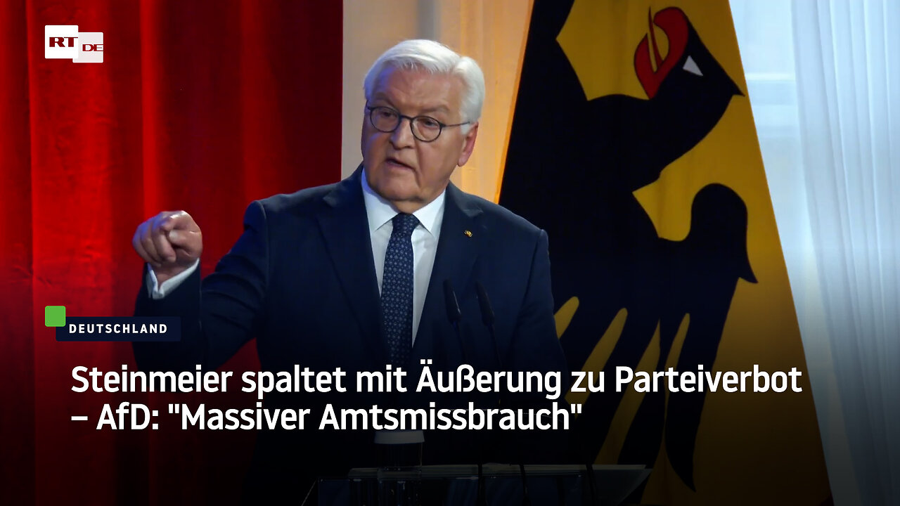 Steinmeier spaltet mit Äußerung zu Parteiverbot – AfD: Massiver Amtsmissbrauch