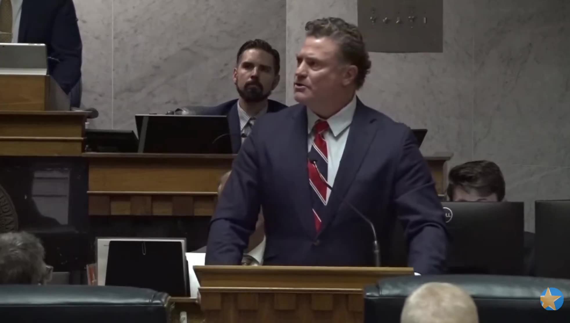 Indiana Senate Majority Leader Chris Garten just gave a fiery speech