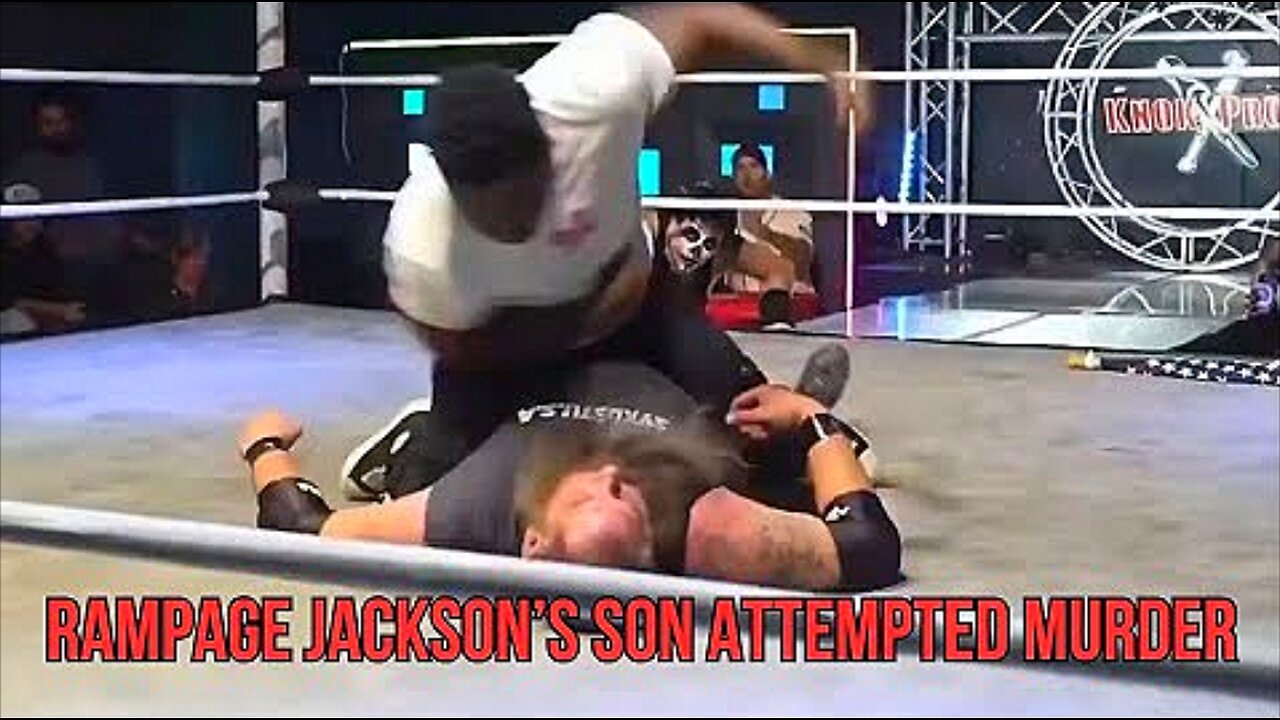 MMA Fighter Tries To Kill A Wrestler. Rampage Jacksons Son. Raja Jackson’s Violent Attack On Wrestler Syko Stu