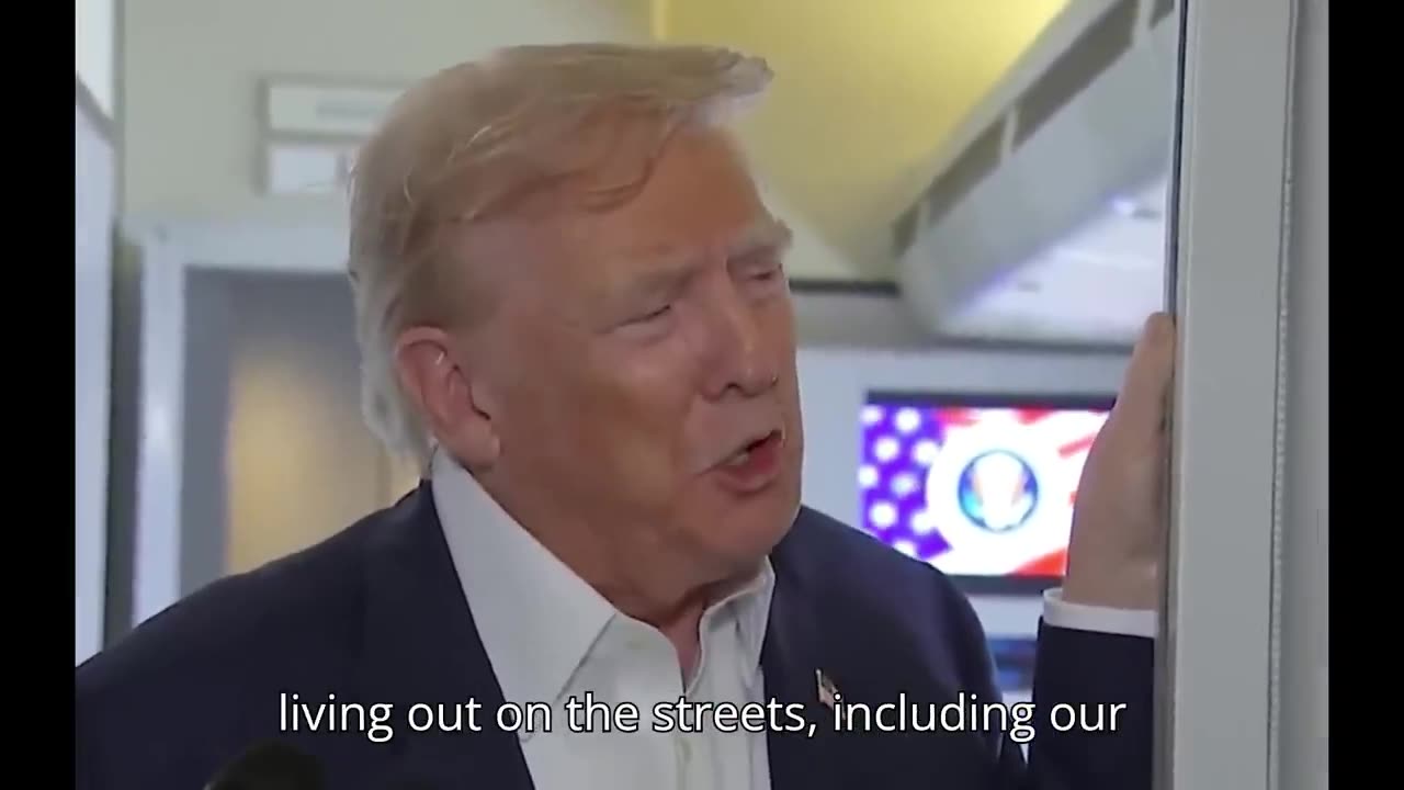 Heres Trump on Air Force One after meeting Keir Starmer in which he talks about