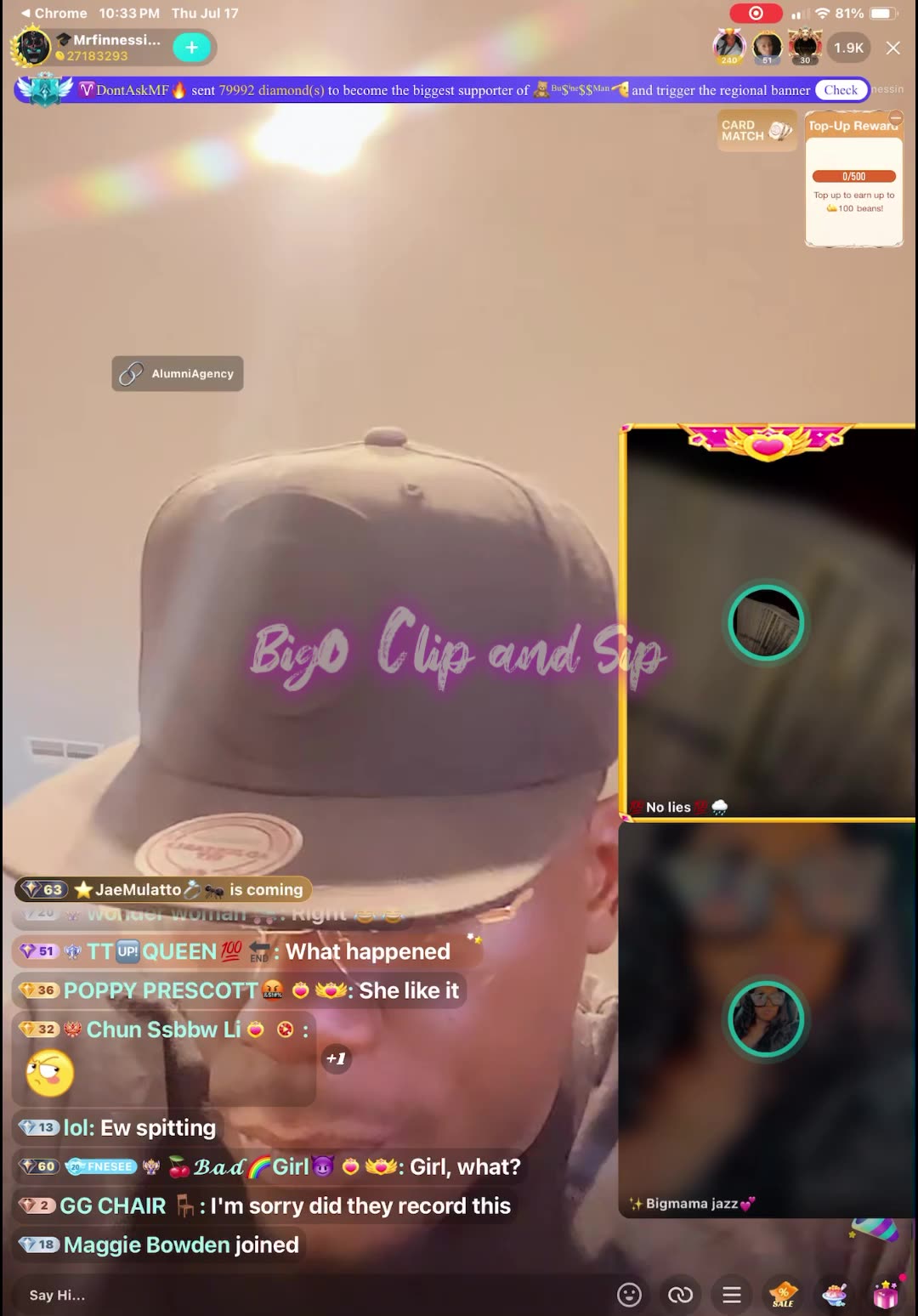 Finesse talks to 21 after alledgedly getting beat n choked by Droski 7/17/25 #bigoclipandsip