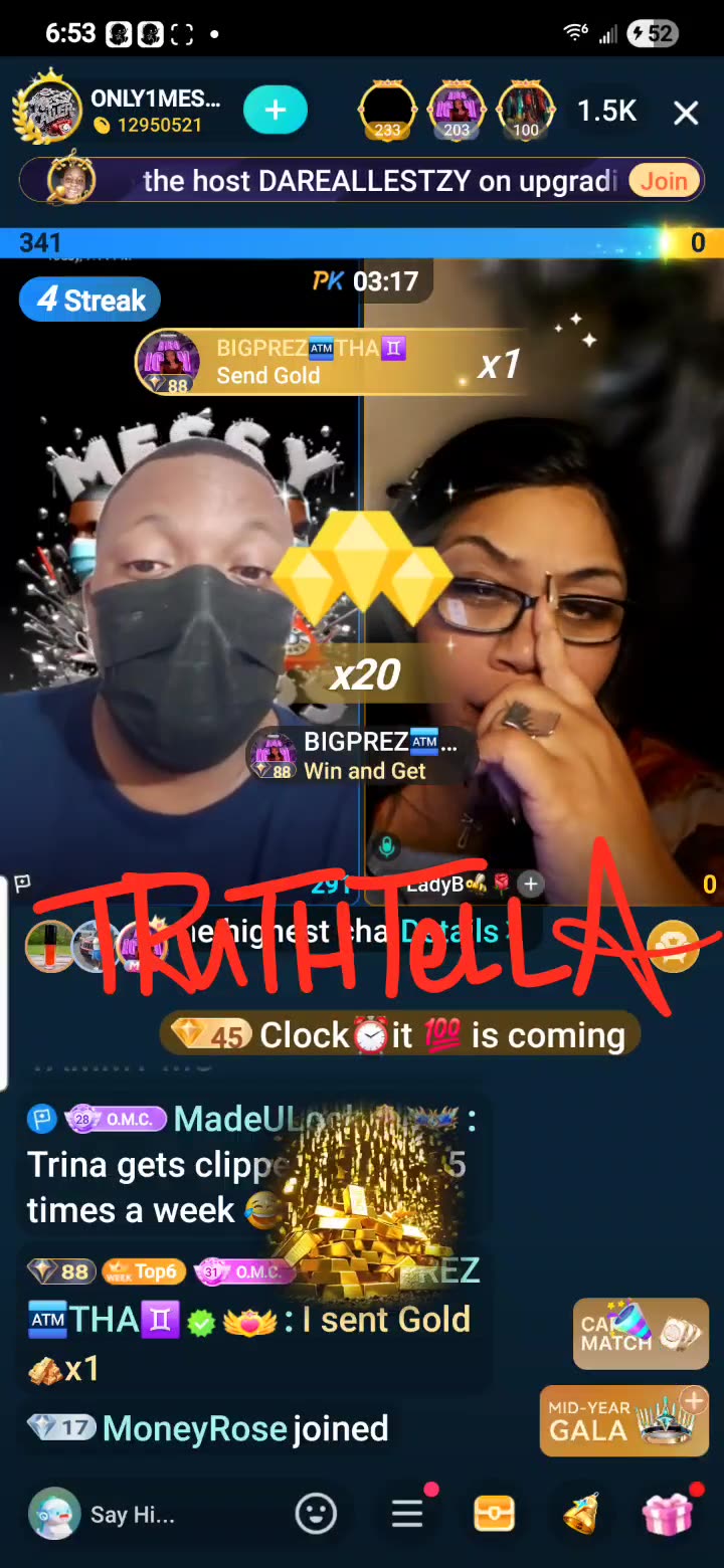 MESSY CALLER SUNDAY NIGHT SHIT SHOW & TEAM PK