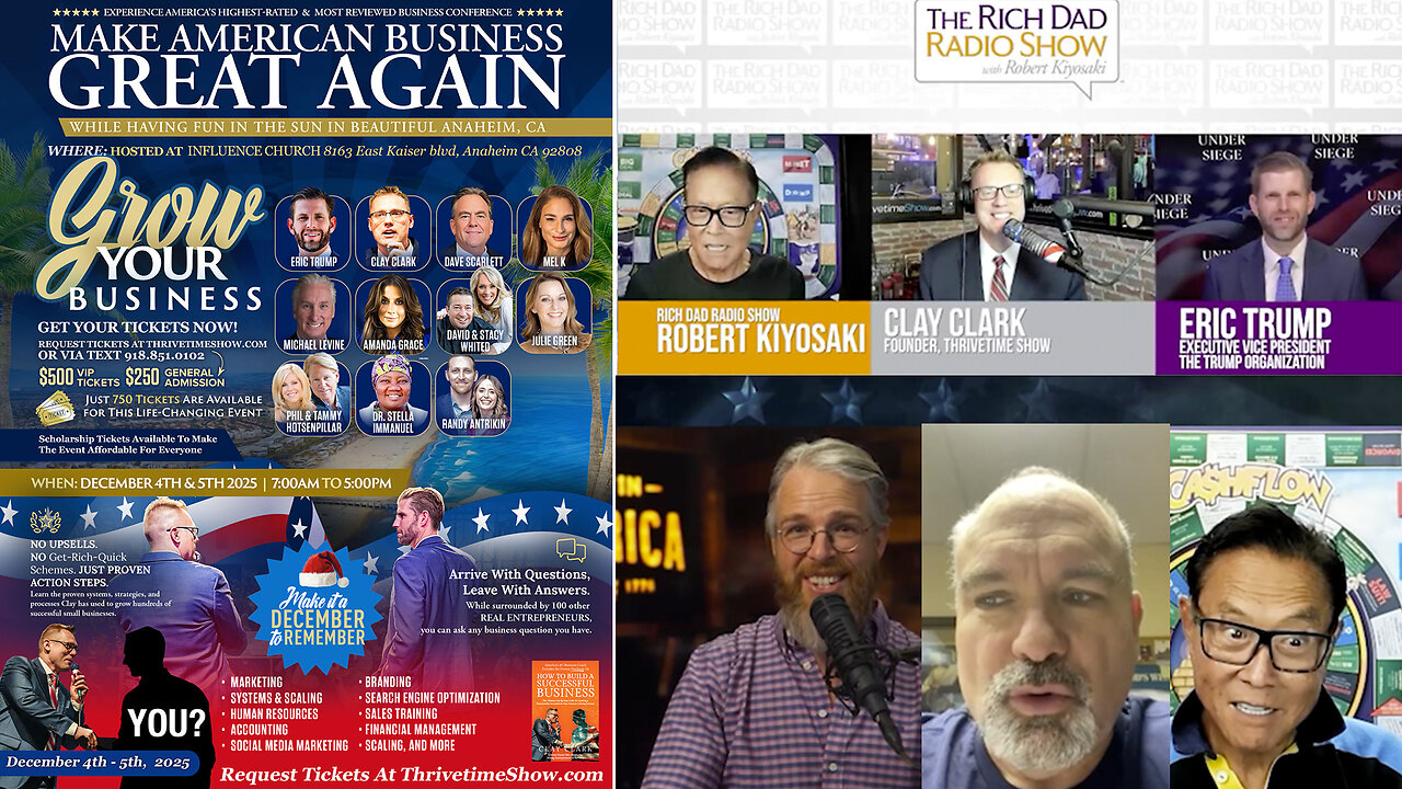 The Law of Exponential Decay Versus the Law of Exponential Growth | How You Can Use the Proven V.I.S.M.D. System to Grow Your Business + Join Eric Trump At Clay Clarks Dec. 4-5 ThrivetimeShow.com Business Conf. (Anaheim)