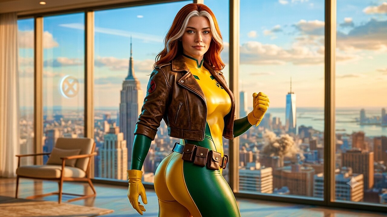☣️ Cosplay - Rogue from X-Men 97 Model Curvy Beauty Girl Viral Animation
