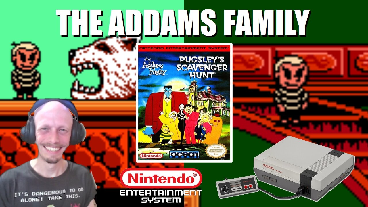 Addams Family in Pugsley's Scavenger Hunt (NES): Rescue the Family from the Mansion's Monsters