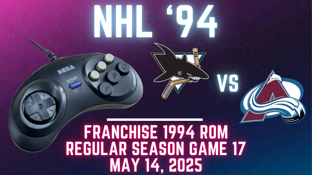NHL 94 Franchise League (1994) - Sharks (Len) at Avalanche (jackandjose) {Genesis} - Game 17