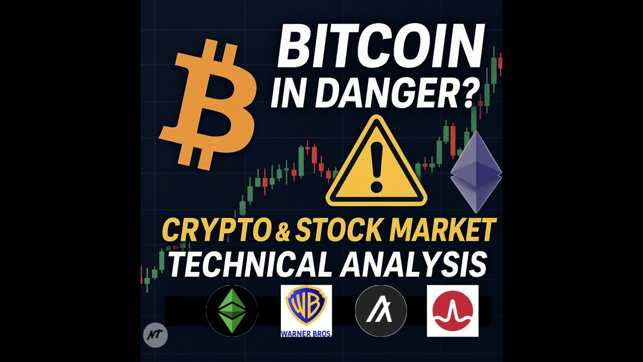 Bitcoin in Danger? Crypto & Stock Market Technical Analysis (ETH, ALGO, AVGO, WBD)