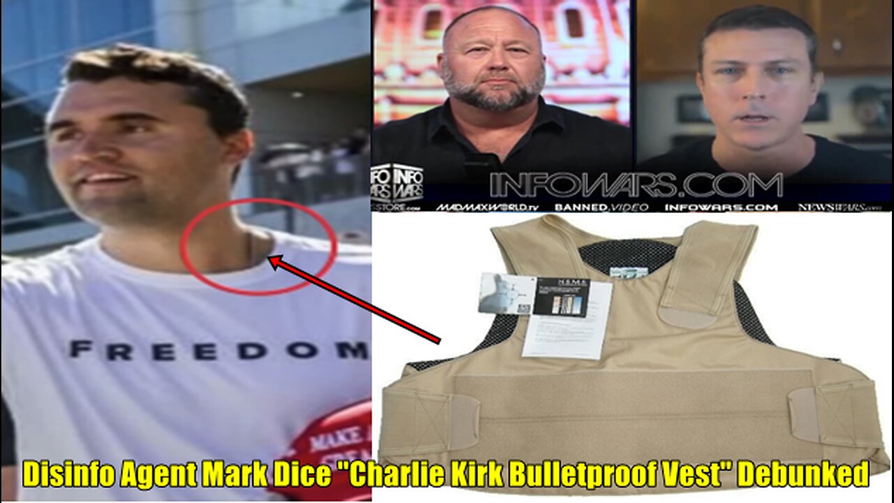 Disinfo Agent Mark Dice Charlie Kirk Bulletproof Vest Debunked!