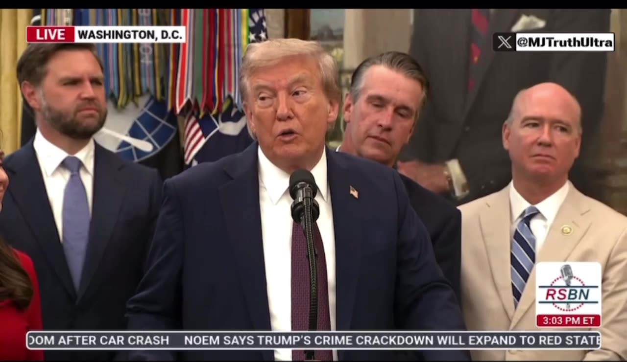 President Trump reacts to the news that he died over the weekend: