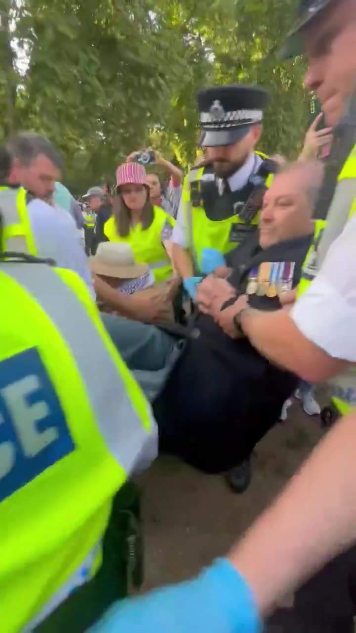 British police arrest disabled veteran