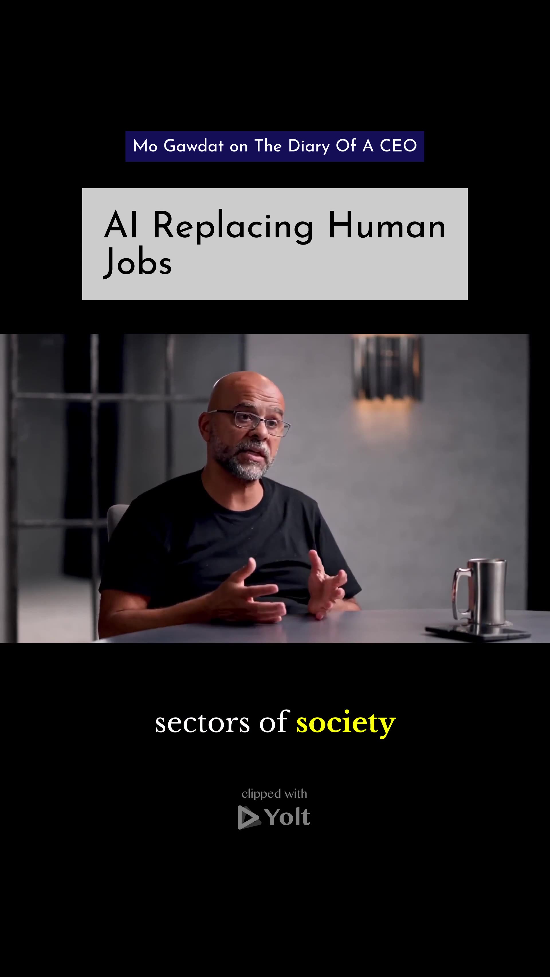 Jobs Lost to AI - Mo Gawdat on The Diary Of A CEO #jobs #government #ai