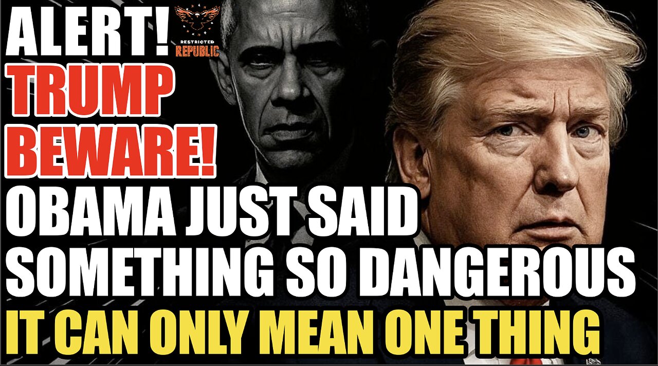 ALERT! TRUMP Beware! Obama Just Said Something So Dangerous It Can Only Mean One Thing!