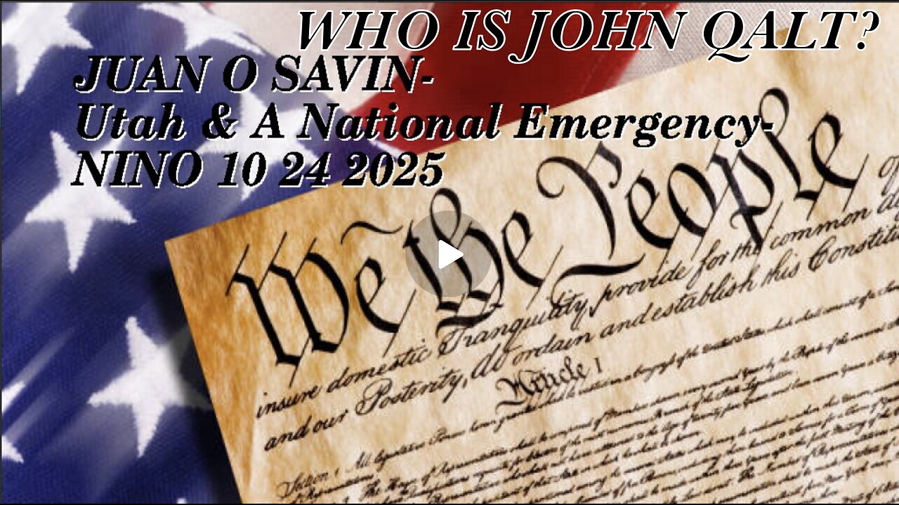 NINO W/ JUAN OSAVIN BACK CHANNEL PART 2. Utah & A National Emergency. WHO IS JOHN QALT?