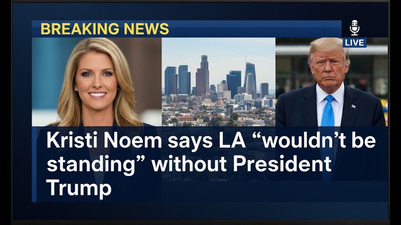 Kristi Noem says LA “wouldn’t be standing” without President Trump