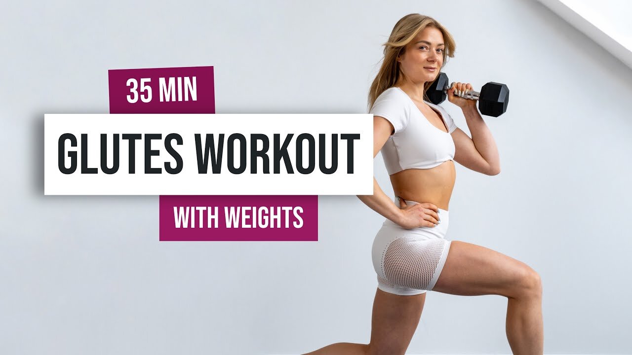 Day 9: 35MIN TONED GLUTES WORKOUT - w / heavy weights mini band
